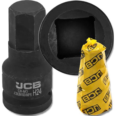 JCB Impact Bit Steckschlüssel 3/4" 24mm 6-kant Cr-Mo Steckschlüssel