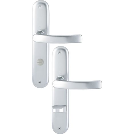HOPPE® Drückergarnitur mit Langschild Luxembourg 199/273P, Aluminium, 2962060 (1/2)