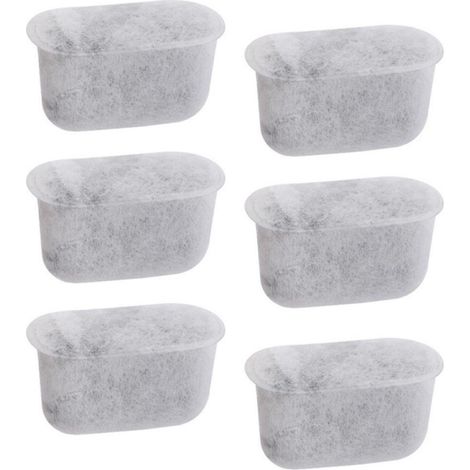 Aktivkohle-Wasserfilterkartuschen für Kaffee, reduziert Kalk und Verunreinigungen, verbessert den Geschmack, 6er-Packung (1/5)