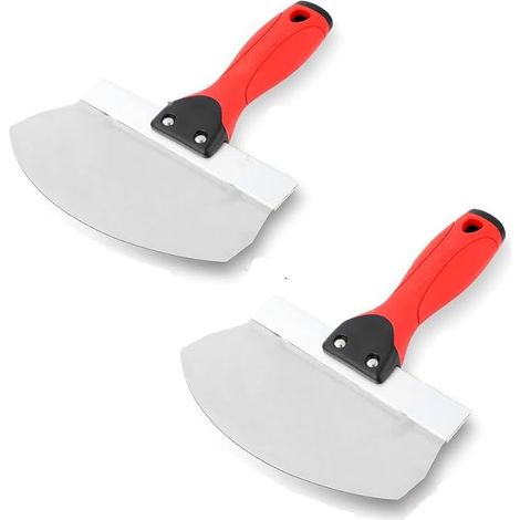 Spatule Peinture Plâtre, Grattoir Seau Peinture, Applicateur Plâtre Enduit, Lame Incurvée Grattoir Peinture, Mortier, Ergonomique (1/5)