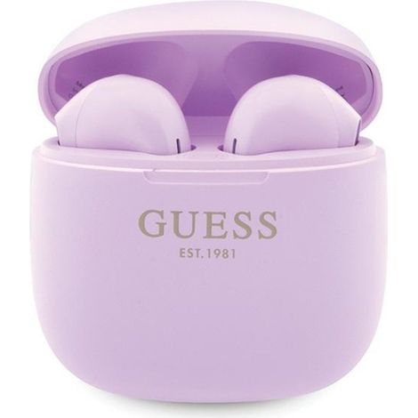 Auriculares inalámbricos Guess True Wireless con logo BT5.3 - TWS + estuche de carga (morado) (1/4)