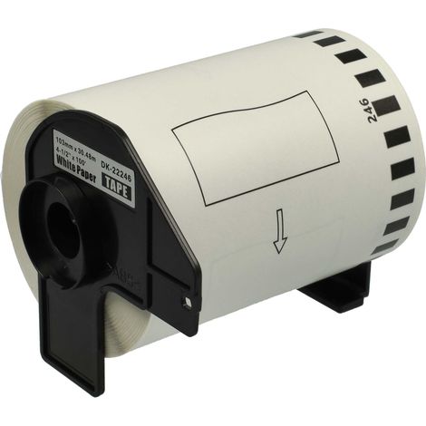 vhbw Label Roll 103mm x 30.48m compatible with Brother P-Touch QL 1050, QL 1050 N, QL 1060 N Label Maker - Self-Adhesive