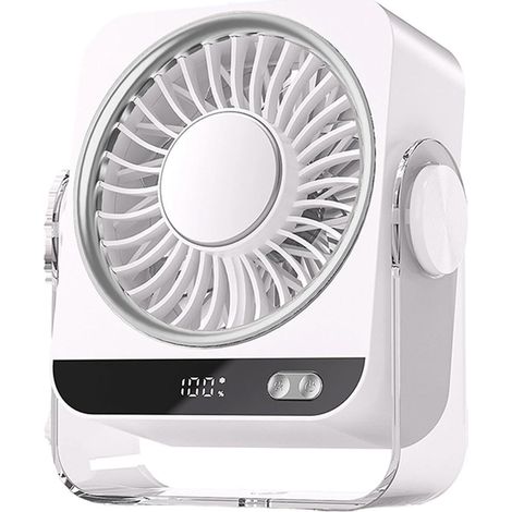 Mini ventilateur portable semi-conducteur Type C 5 vitesses ABS silencieux rechargeable pour bureau maison (1/5)