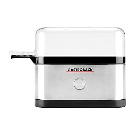 Gastroback 42800 Design Mini Cuociuova 3 uova 350 W spegnimento automatico colore Nero Acciaio inox (1/5)