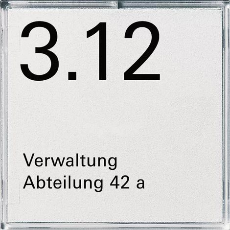 Gira Namens-/Türschild 1f Zubehör [107100], 1071 00