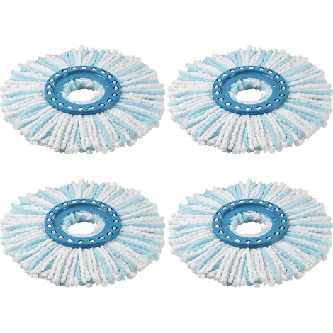 4 Stück Ersatzkopf für CLEAN Twist Disc Mop Ergo, 2-Faser-System Wischmopkopf Ersatzbezug mit Spezialborsten für Alle Bodenarten (1/5)