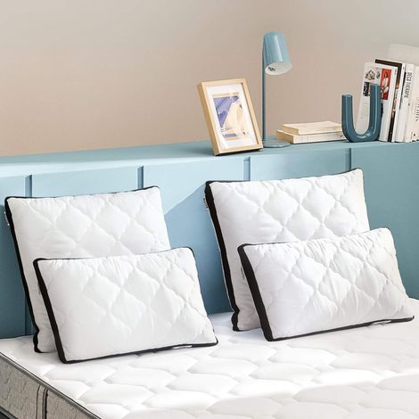Bultex – Oreiller cervical mousse mémoire 40x60 – Découpe en plots pour maintien nuque – Enveloppe microfibre ultra douce – Confort ferme
