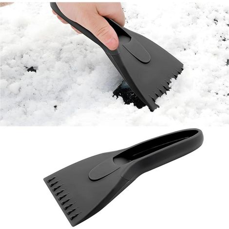 Eiskratzer für Autoscheiben, kratzfrei, ergonomischer Griff, schwarz (1/5)