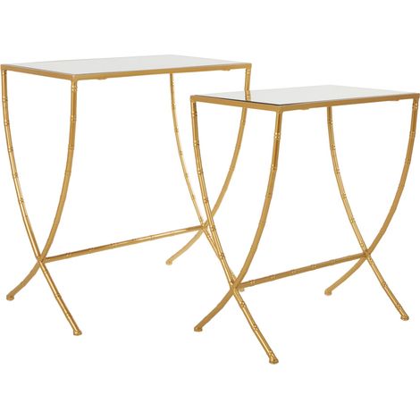 Premier Housewares Avantis Set of 2 Bamboo Design Side Tables (1/5)