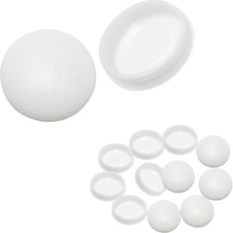 25 Pieces Round Hole Covers, Plastic Caps, White Furniture Hole Cover, Hole Cover, Protective Cap for Drill Holes, 18MM (1/5)