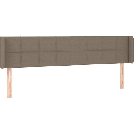 Maison Exclusive - Kopfteil mit Ohren Taupe 183x16x78/88 cm Stoff (1/5)