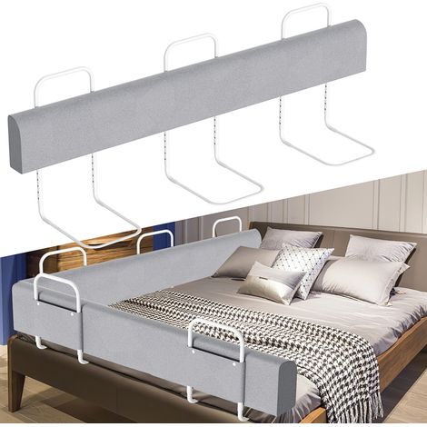 Randaco 180 cm - Barrière de lit Protection contre les chutes de lit - 5 Réglable en hauteur déformable - Extra longue
