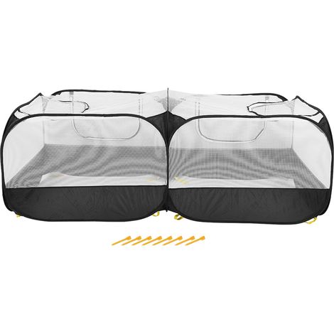 Enclos portable pliable pour petits animaux (poules, canards, lapins) - Noir (1/5)