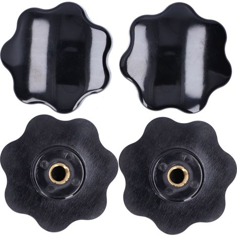 2 Stück Sterngriffknöpfe, 7-Stern-Spannmuttern-Klemmgriffe, Maschinenwerkzeugzubehör M12 x 80 (1/5)