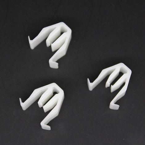 25 clips de fixation en nylon blanc pour moulure de calandre avant GM 5482087 (1/3)