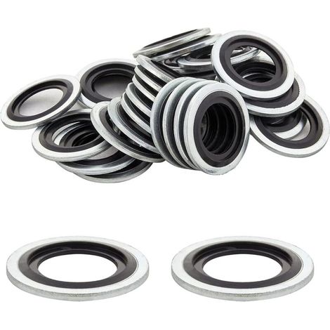 Joints de bouchon de vidange d'huile, Lot de 20 vis de vidange d'huile bague d'étanchéité, OEM 110265505R, 6079970345, 8200641648, 3121867, 7700266044 Compatibles avec Captur Clio Laguna Megane Espace (1/4)
