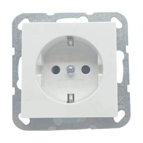 Gira 446627 schuko-steckdose up ohne bef.-krallen system 55 rw matt