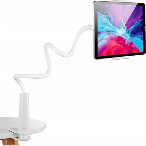 Support Tablette Lit avec Col de Cygne - Universelle Support, pour iPadiPhone SeriesTablettes Samsung - 4-11 Pouces - blanche100 (1/4)