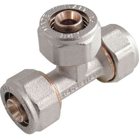 RACCORDO A T INTERMEDIO RIDOTTO A STRINGERE A CORPO UNICO PER TUBO MULTISTRATO 731F - Ø20-Ø16-Ø20 - APE
