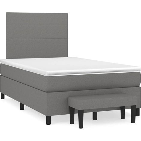 Boxspringbett mit Matratze Dunkelbraun 120x190 cm Stoff (1/5)