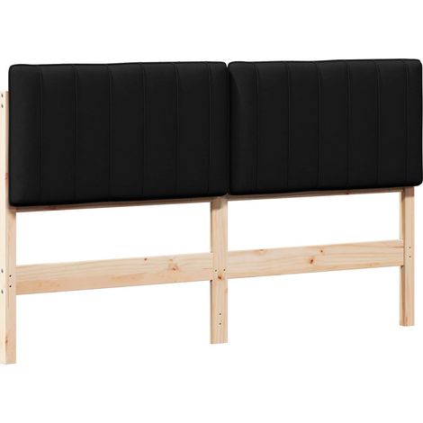 Maison Exclusive - Tête de lit capitonnée Marron et Noir 160 cm Pin massif