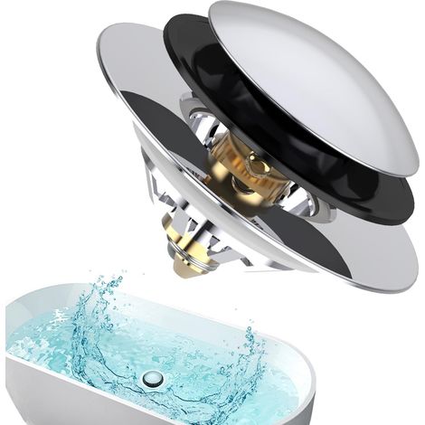 Badewannenstöpsel mit Haarfänger, Pop-Up-Badewannenablaufstöpsel, Verstopfungsschutz für Badewannenabläufe, ersetzt Abflüsse mit Hebe- und Drehmechanismus, Kipphebel- und Auslösehebel