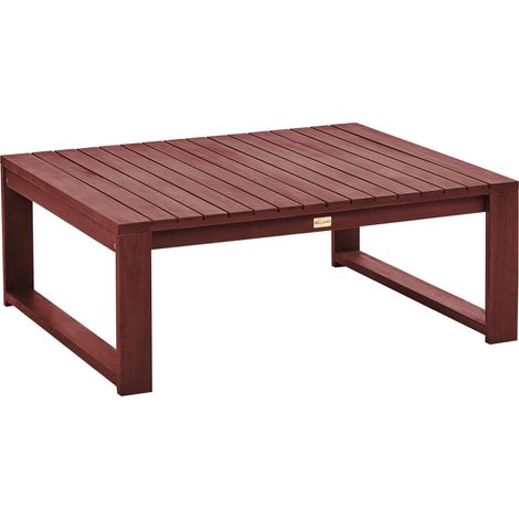 Tavolino da caffè da giardino in legno di acacia rosso mogano 90 x 75 cm Timor II