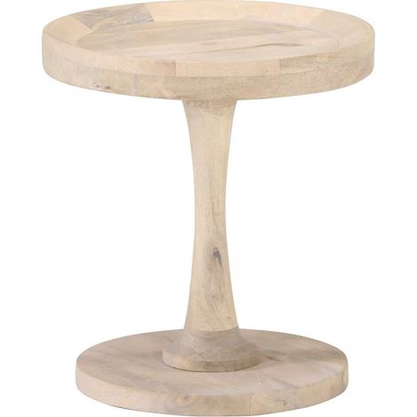 vidaXL Table d'appoint Ø40x45 cm Bois de manguier massif (1/5)