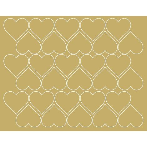 Adesivi a forma di cuore per San Valentino, 4 cm, 30 pezzi, oro lucido