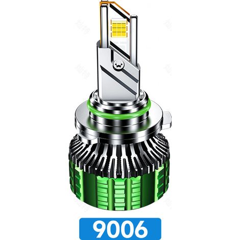 Ampoule LED K22-9006 pour voiture, 190 W, 9 600 lm, feux de croisement/feux de route, ultra-lumineuse, 6 000 K, phares de voiture, lot de 4 (1/4)