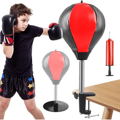 Table de punching ball : punching ball de bureau avec ventouse super forte et pince de table, mini sac de boxe, sac de rage, sac de frappe de table, sac de frappe de bureau, punching ball (1/5)