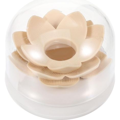 Boîte à cotons-tiges portable Healeved en plastique forme de lotus avec couvercle , contenant robust (1/5)