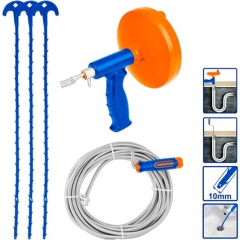 Ensemble de déboucheurs de canalisations WADFOW 5 pièces, outils polyvalents et durables