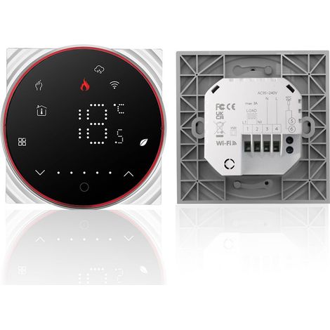 Smart Tuya WiFi Thermostat Contrôle vocal 5A Digital Warring Temperling Temporing Temporing Temporing Contrôlent With Intelligent Color Dimmable Light For Water Compatible Tmall Genie Amazon Ho (1/5)