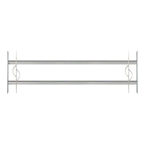 Alberts 563608 Grille de fenetre de style Secorino  coulissante, pour les fenetres exterieures  grille de protection anti-effraction  galvanisee, en bleu  300 x 1000-1500 mm