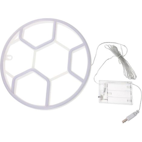 Enseigne lumineuse néon sur le thème du football, lampe LED murale, idéale pour la décoration de chambres et les lieux de divertissement, dimensions 9,4×9,4×0,6 pouces, 1 pièce par paquet. (1/5)