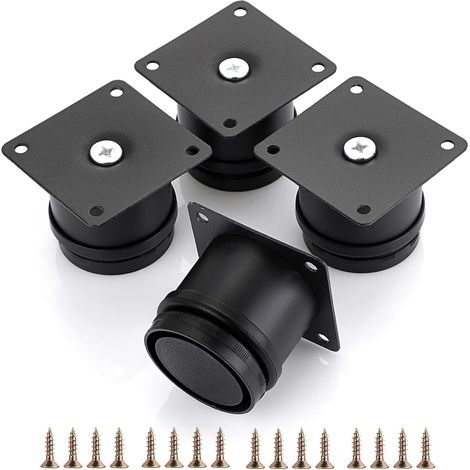 Pieds de meuble inox 5,8 cm réglables noirs pour canapé (1/5)