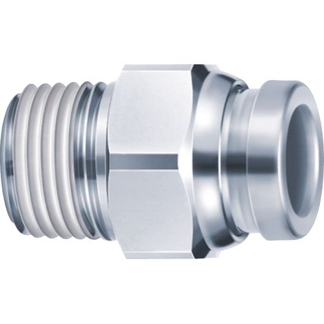 Adaptateur droit fileté SMC KQG2 vers Enfichable, 12 mm R 3/8 Mâle ( Prix pour 1 )