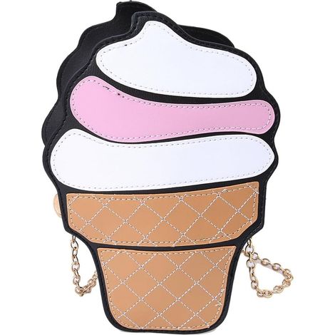 Sac à bandoulière personnalisé messager en forme de nourriture (crème glacée)