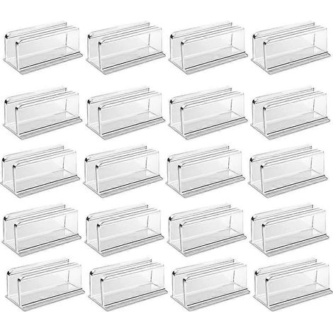 Lot de 20 clips de fixation pour guirlande lumineuse, transparents, étanches, supports de fixation pour ruban LED, autocollants, fixation murale, clips pour câbles - JBMEDIA (1/4)