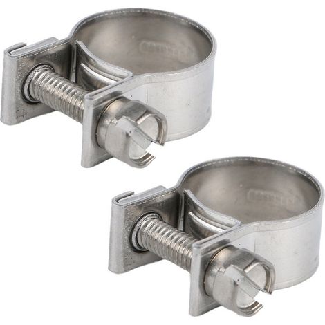 Collier De Serrage En Acier Inoxydable - Plage De Serrage 26 À 28 Mm - Pour Tuyaux D Eau Jardin Piscine - 2 Pièces (1/5)