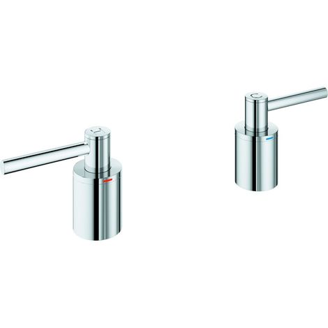 Grohe Atrio Hebelgriffe, 1x Set mit H und C Markierung, 1x Set ohne Warm-Kalt-Markierung, Warm Sunset, 14218DA0 (1/2)