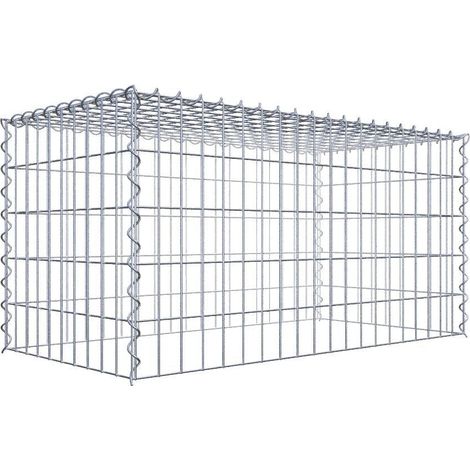 Gabiondeco - Gabion - Element de prolongation en hauteur 100 cm x 50 cm x 50 cm (L x H x P). maille 5 x 10 cm. Spirale. Attention : il manque une grille - Made in Ger... (1/5)