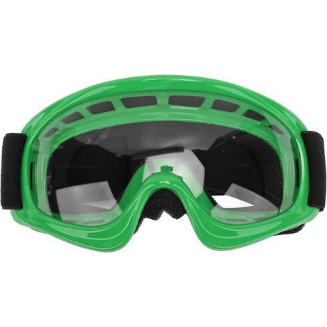 Lunettes de protection pour enfants 2024, résistantes aux impacts et offrant une protection UV, idéales pour la moto, le vélo, le ski, le quad et les courses tout-terrain (vert).