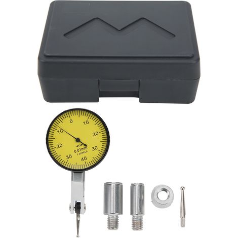 Comparateur à cadran à levier, instrument de mesure haute précision en acier inoxydable 0-0,8mm, gamme 0,01mm (1/5)
