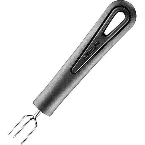 Fourchette à pommes de terre - 1 pièce - Acier inoxydable et plastique - Dents longues pour épluchage - Cuisine quotidienne - Noir 15,9 cm (1/5)
