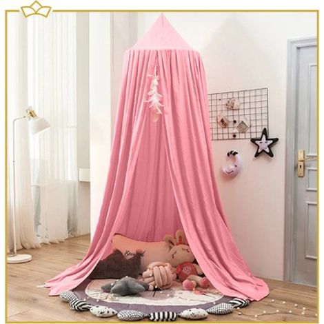 Moustiquaire ATTREZZO® - Hauteur 250 cm - Pêche - Chambre d'enfant - Bébé (1/3)