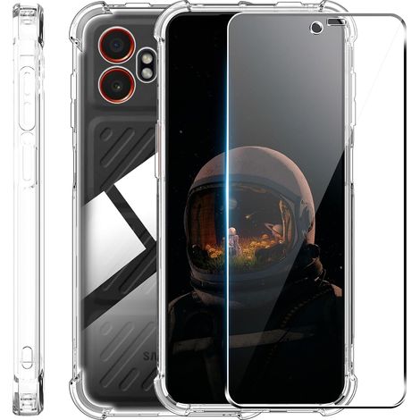 Coque pour Samsung Galaxy XCover 7 Pro + 1 Pièces Verre Trempé Protection écran, Ultra Transparent Étui de Protection en Silicone Antichoc, Clair Mince Souple TPU Bumper Housse (1/5)