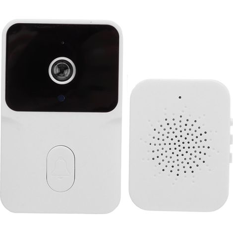 Sonnette vidéo sans fil WiFi avec vision nocturne HD et alimentation par batterie pour Tuya White (1/5)