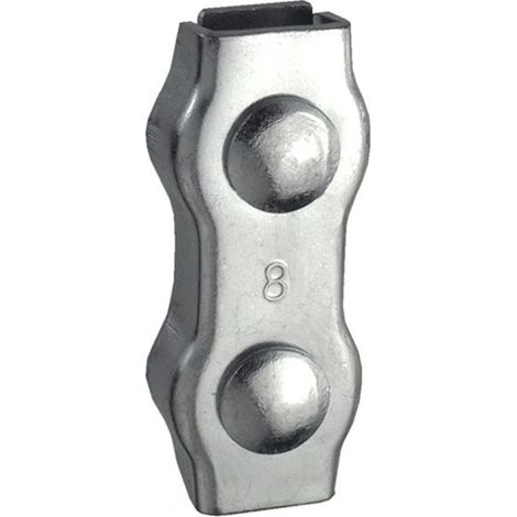 Morsetto Duplex per funi Ø 5 mm. in acciaio zincato 4 pz.